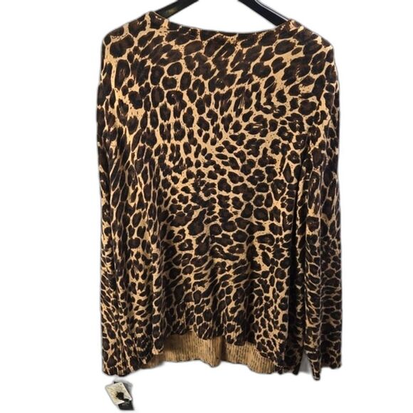 INC International Concepts Women's Leopard Print Cardigan Sweater Sz 1X - NWT - Picture 5 of 11